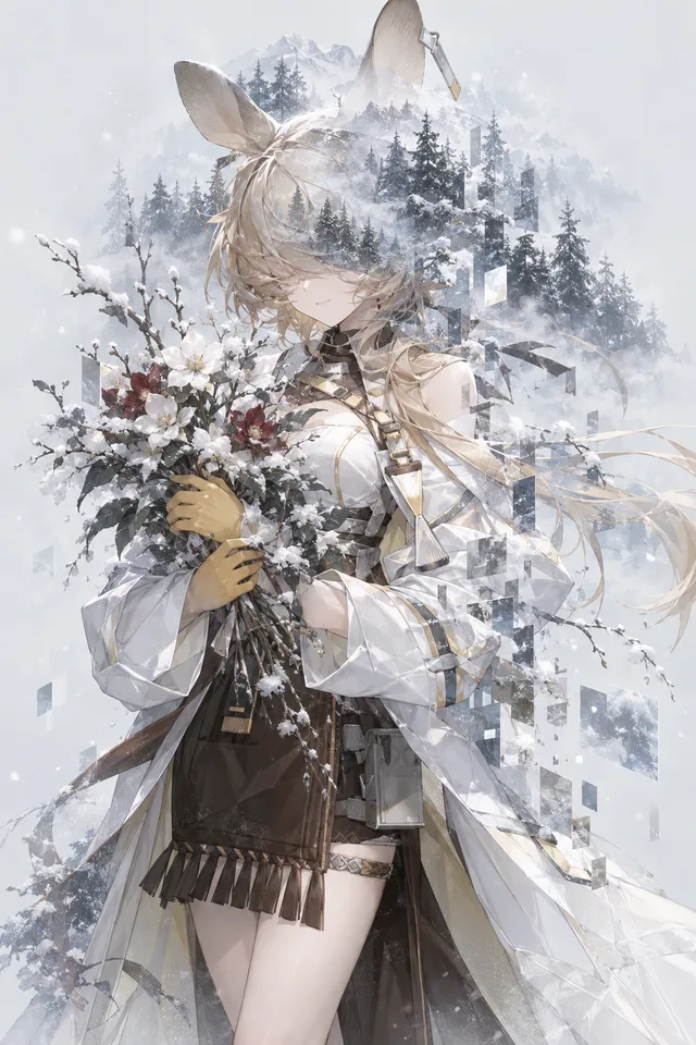雪林双重曝光消散